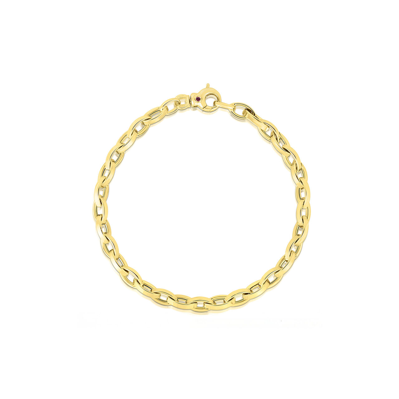 Roberto Coin 5310086AYLB0 Classic Gold Yellow Gold Almond Link Chain Bracelet image number 0
